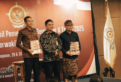 Penyerahan Laporan Hasil Pemeriksaan Kepatuhan atas Pengelolaan Pajak Daerah dan Retribusi Daerah Tahun 2024.