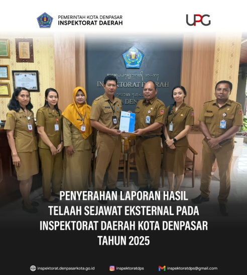 Penyerahan Laporan Hasil Telaah Sejawat Eksternal.