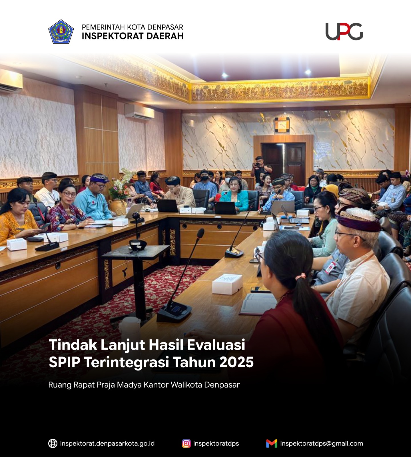 Rapat Koordinasi Tindak Lanjut Hasil Evaluasi SPIP Terintegrasi Tahun 2025.