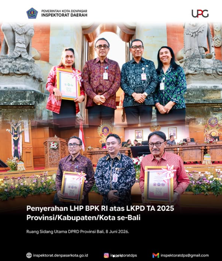 Penyerahan Laporan Hasil Pemeriksaan (LHP) atas Laporan Keuangan Pemerintah Daerah (LKPD) Tahun Anggaran 2025