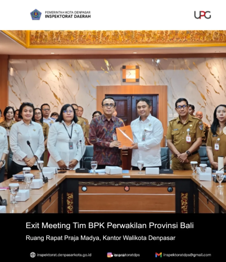 Exit Meeting BPK Perwakilan Provinsi Bali