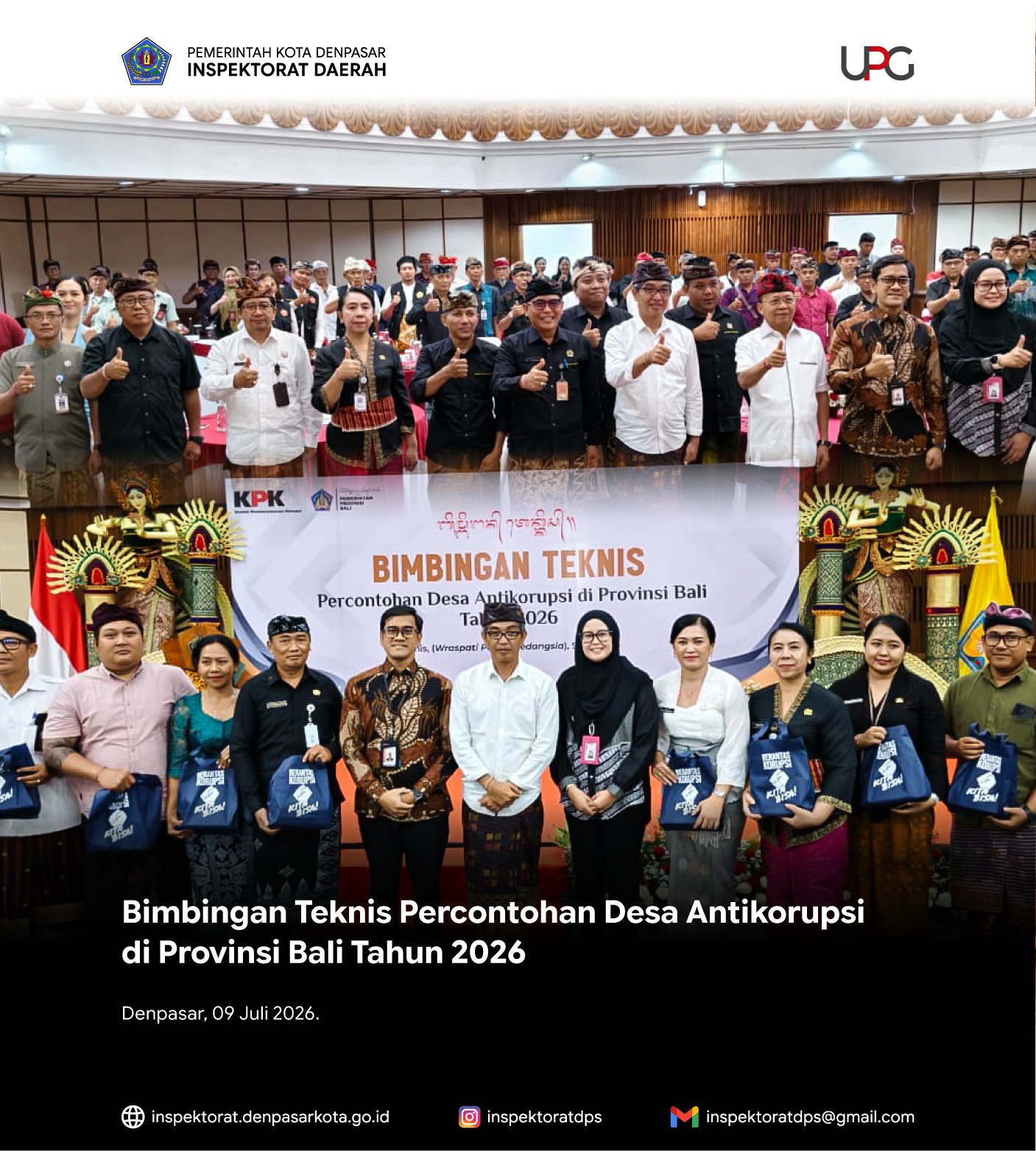 Bimbingan Teknis, Percontohan Desa Antikorupsi di Provinsi Bali.