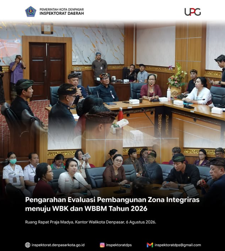 Pengarahan Evaluasi Pembangunan Zona Integritas menuju WBK/WBBM Tahun 2026
