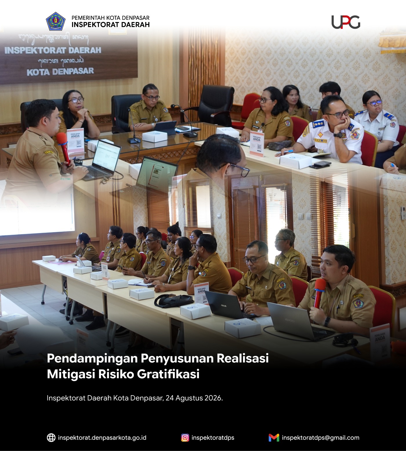 Penyusunan Realisasi Mitigasi Risiko Gratifikasi.
