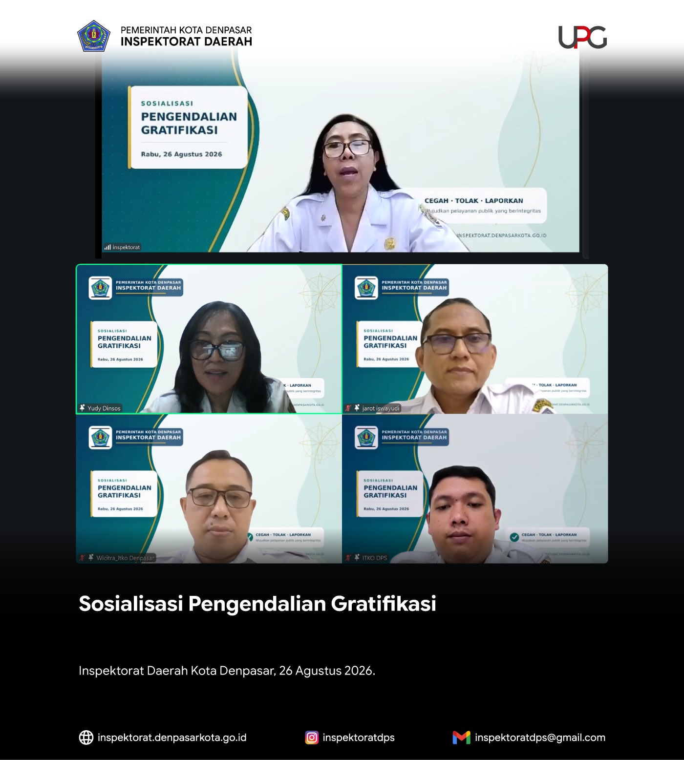 Sosialisasi Pengendalian Gratifikasi.