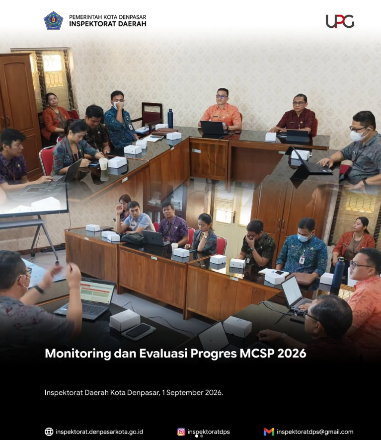 Monitoring dan Evaluasi Progres MCSP 2026 Area Pelayanan Publik dan Area Manajemen ASN