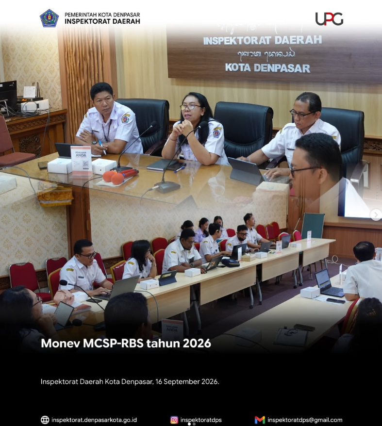 Percepatan pemenuhan indikator dan dokumen bukti dukung MCSP-RBS 2026 Area Penguatan APIP.