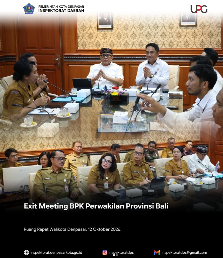 Exit Meeting BPK Pemeriksaan Pendahuluan Kepatuhan atas Penyelenggaraan Penataan Ruang dalam Mendukung Ketahanan Energi dan Ketahanan Pangan serta Prioritas Nasional Lainnya Tahun 2024 s/d Semester I Tahun 2026