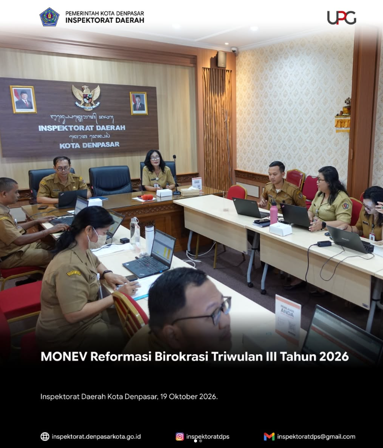 Monitoring dan Evaluasi Rencana Aksi serta Tindaklanjut Rencana Aksi Triwulan III Tahun 2026 pada Reformasi Birokrasi General dan Reformasi Birokrasi Tematik