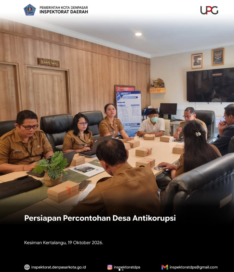 Persiapan Percontohan Desa Antikorupsi pada Desa Kesiman Kertalangu